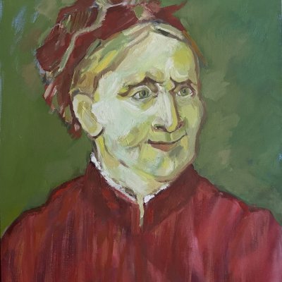 Portrait of Vincent van Gogh's mother in red