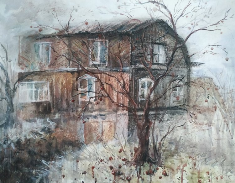 A cottage in the village, unharvested