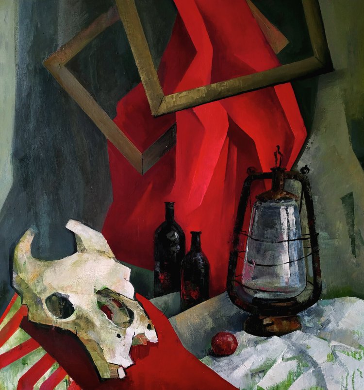 Hot still life with skull