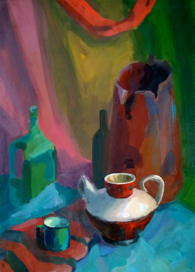 Still life with teapot