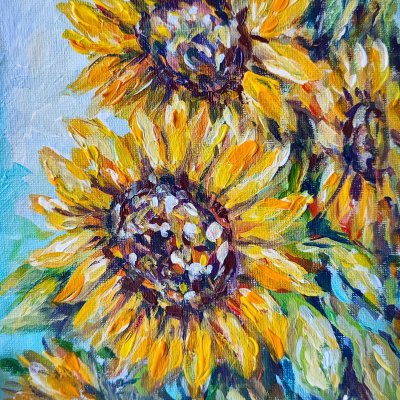 Four sunflowers