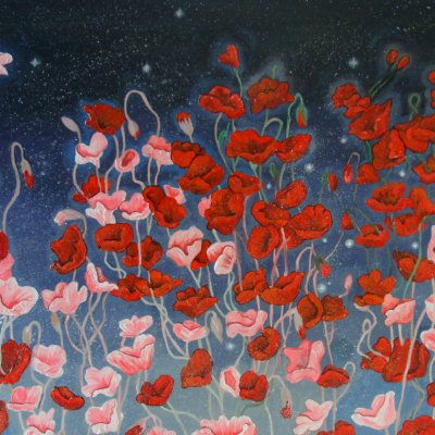 Night and poppies