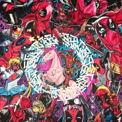 Marvel Deadpool with calligraphic