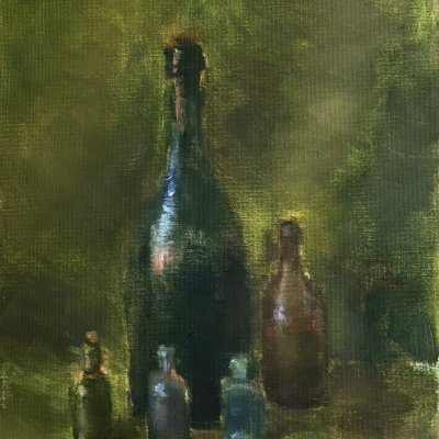 Still life with bottles