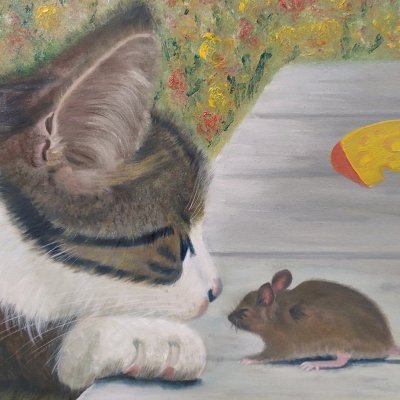 Cat and mouse. Shall we share?