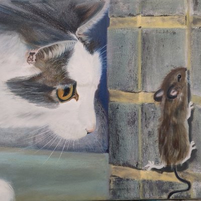 Cat and mouse. You can't catch up!
