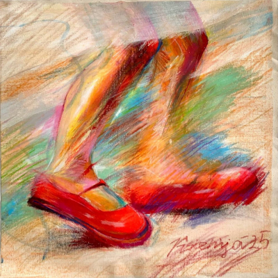 red shoes