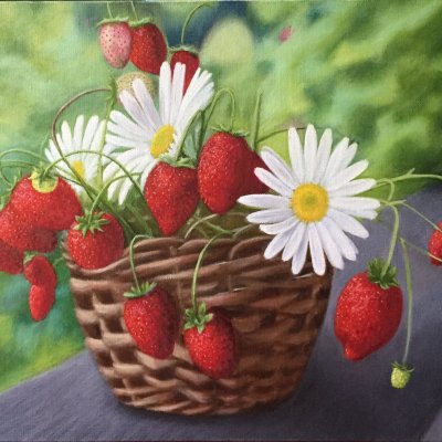 Still life with strawberries