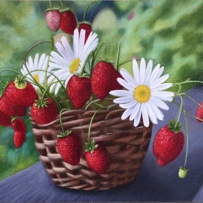 Натюрморт с земляникой