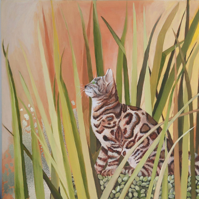Bengal cat in the bush