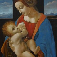 A copy of Leonardo da Vinci's painting “Madonna Litta”