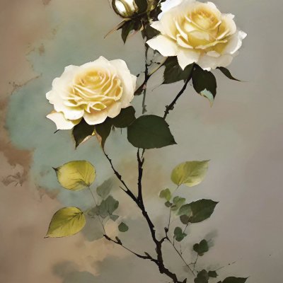 3 white roses
