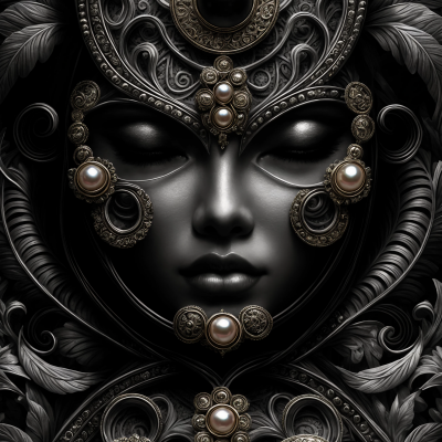Black decorative woman face