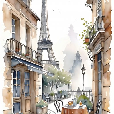 Morning coffee in Paris