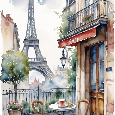 Уютное кафе в Париже