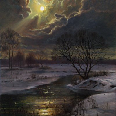 February moonlit night