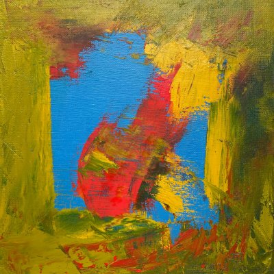 Small square abstract oil painting 2021-2