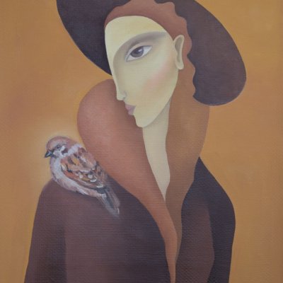 The lady with the sparrow