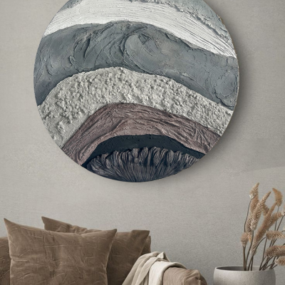 Round panel texture relief 50cm