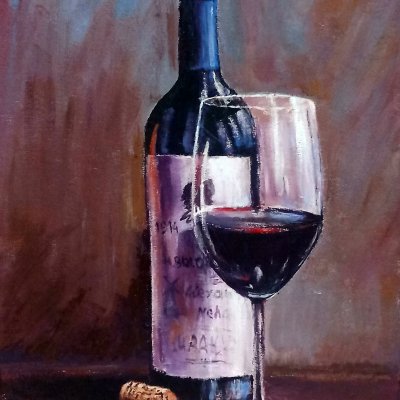 Still life with wine