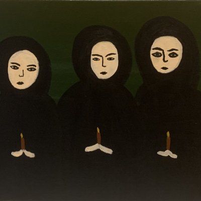 Three candles of silence