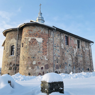 Winter Over Kalozha Church St. Boris & Gleb Church (XII Century) Grodna