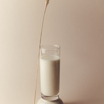 a glass of milk