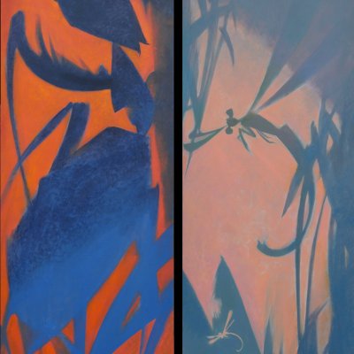 Dragonfly and Ant (diptych)