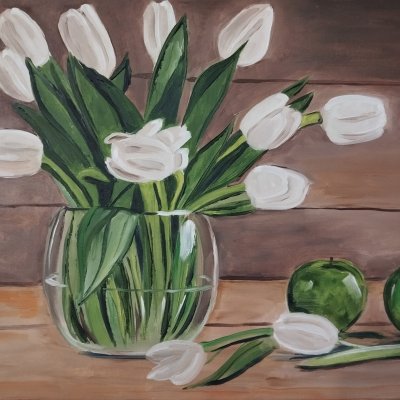 White tulips