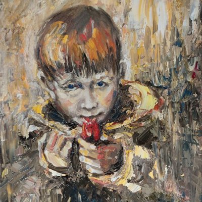 Мальчик с красной свистулькой
