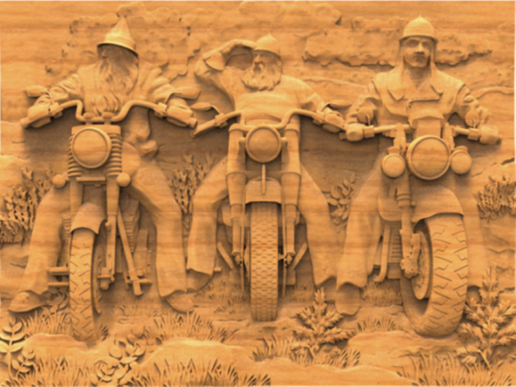 Panno “Bogatyri on bikes”