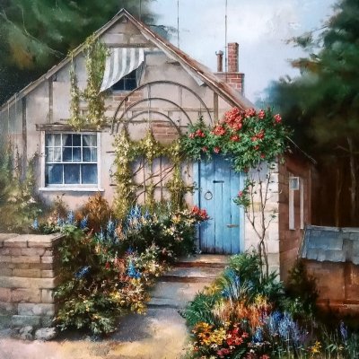 House with flowers