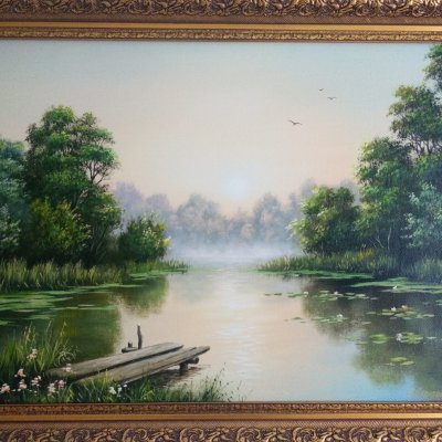 Oil painting “Misty morning”