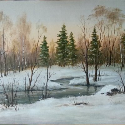 Oil painting “February”