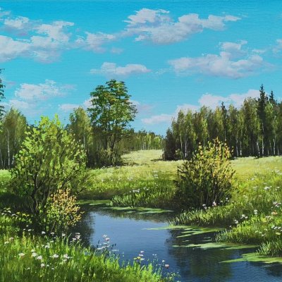 Oil painting “Summer day”