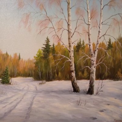 Oil painting “Winter Day”