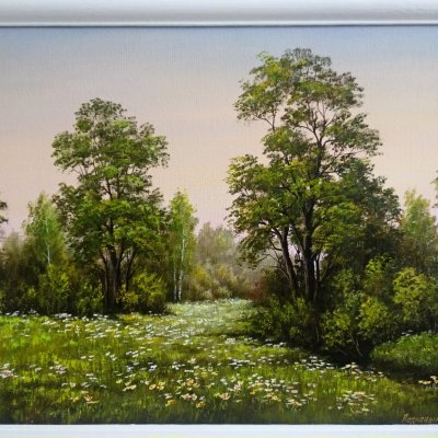 Oil painting “Flower meadow"”