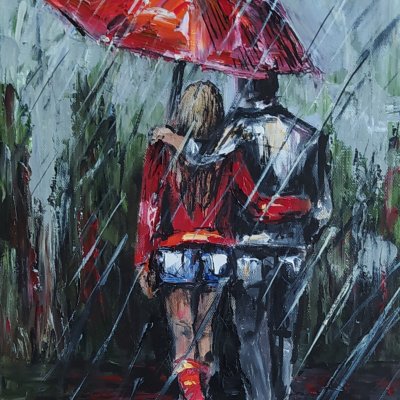 Two in the rain