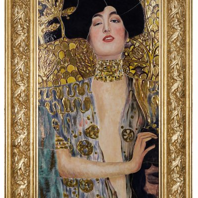 Ceramic painting based on Gustav Klimt's work “Judith with the head of Olofern”