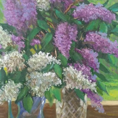 Two bouquets of lilac
