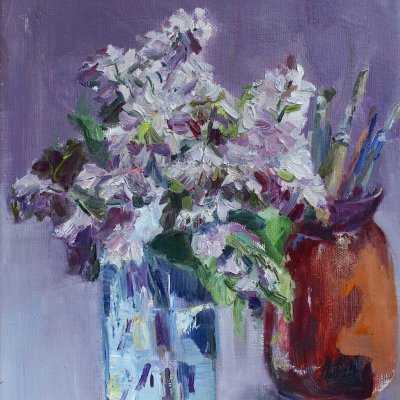 Lilacs and brushes