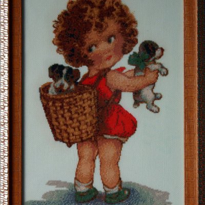 Painting “Pleasant hassles”, handmade, embroidery
