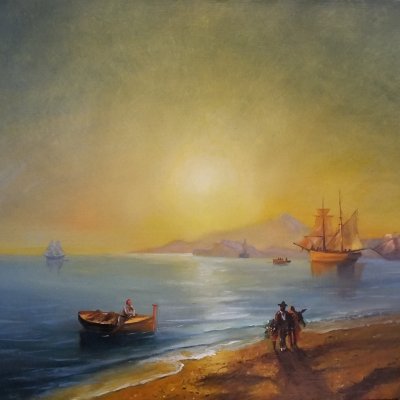 Painting (free copy) Aivazovsky “The Gulf of Naples