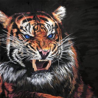 Картина маслом тигр (tiger oil art)