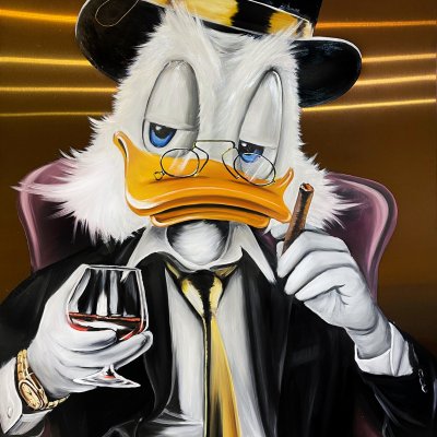 Scrooge McDuck Boss Copper Canvas Painting