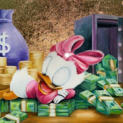 Money oil painting Disney Scrooge McDuck