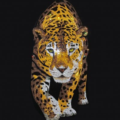Картина из страз swarovski ягуар