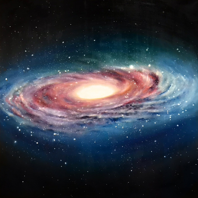 Space oil painting “Galaxy Andromeda”