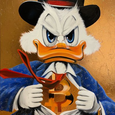 Картина Scrooge McDuck Bitcoin Скрудж Макдак Биткоин