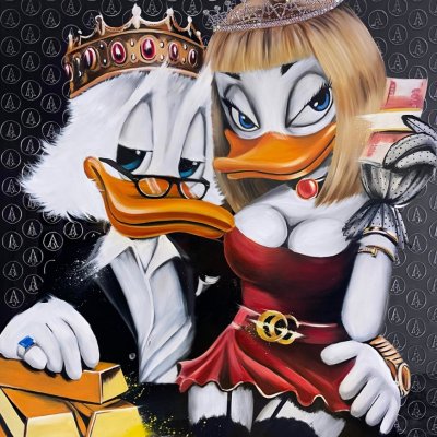 Scrooge McDuck family painting